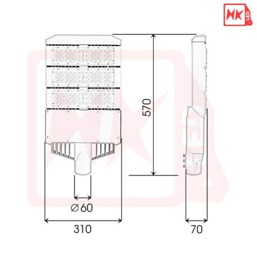 Đèn đường LED OEM Philips M11 - 150W - Thương hiệu HKLED