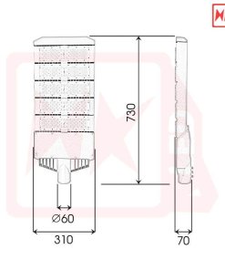 Đèn đường LED OEM Philips M11 - 250W - Thương hiệu HKLED