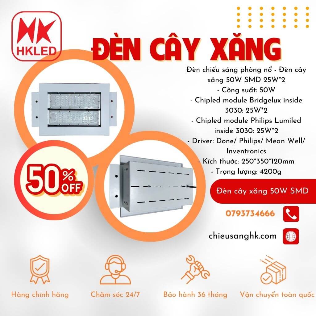 ĐÈN CÂY XĂNG 50W